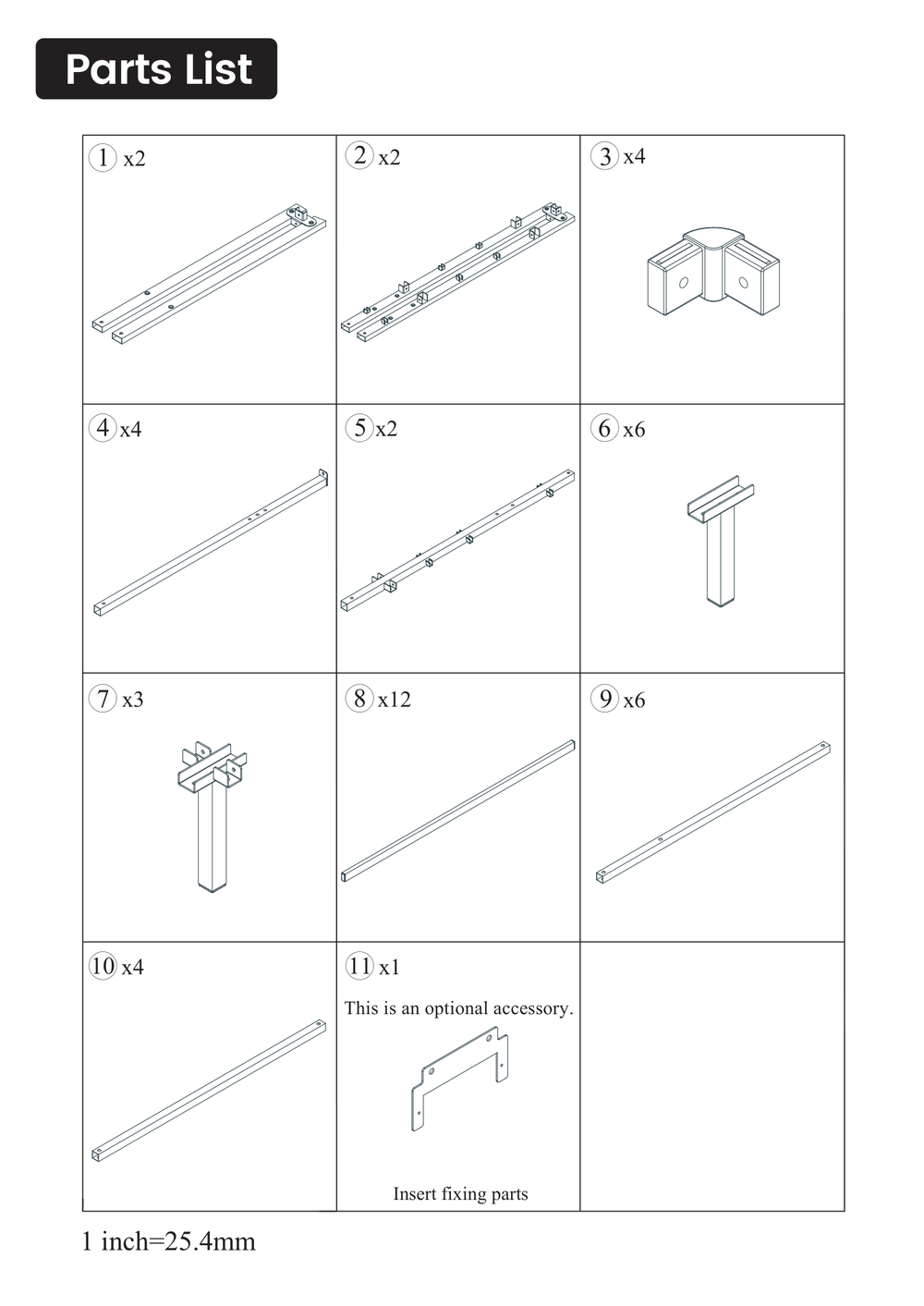 配件清单 (Parts List)